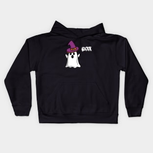 Boo Witch Hat Ghost Kids Hoodie